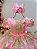 Vestido Infantil Rosa Jardim Encantado Com Renda Realeza - Imagem 3