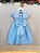 Vestido Infantil Azul Claro Jardim Encantado Daminha Festas - Imagem 5