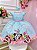 Vestido Infantil Baby Looney Tunes Azul Claro Laço Festas - Imagem 4
