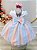 Vestido Infantil Branco Jardim Encantado Chuva de Amor Arco Iris - Imagem 2
