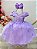 Vestido Infantil Lilás Jardim Encantado Renda Damas Festa - Imagem 1