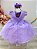 Vestido Infantil Lilás Jardim Encantado Renda Damas Festa - Imagem 2