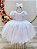 Vestido Infantil Branco Busto Com Renda Daminhas Casamentos - Imagem 1