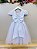 Vestido Infantil Branco Busto Com Renda Daminhas Casamentos - Imagem 4