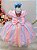 Vestido Infantil Rosa Jardim Encantado Chuva de Amor Arco Iris - Imagem 2