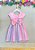 Vestido Infantil Rosa Jardim Encantado Chuva de Amor Arco Iris - Imagem 5