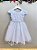 Vestido Infantil Branco Busto Bordado Flores Daminha Festa - Imagem 4