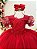 Vestido Infantil Vermelho Busto Com Renda Daminhas Casamentos - Imagem 3