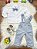 Conjunto Social Bebê Camisa Branca Calça Susp. e Gravata Azul - Imagem 2