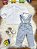 Conjunto Social Bebê Camisa Branca Calça Susp. e Gravata Azul - Imagem 3