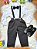 Conjunto Social Pajem Camisa Branco Calça Gravata Susp. Preto - Imagem 1