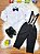Conjunto Social Pajem Camisa Branco Calça Gravata Susp. Preto - Imagem 2