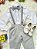 Conjunto Social Pajem Camisa Branco Calça Gravata Susp. Cinza - Imagem 5