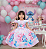 Vestido Stitch e Angel Rosa Claro Tematico Luxo Aniversario - Imagem 2