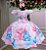 Vestido Stitch e Angel Rosa Claro Tematico Luxo Aniversario - Imagem 1