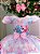 Vestido Stitch e Angel Rosa Claro Tematico Luxo Aniversario - Imagem 5