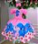 Vestido Stitch e Angel Rosa Pink Tematico Luxo Aniversario - Imagem 2