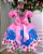 Vestido Stitch e Angel Rosa Pink Tematico Luxo Aniversario - Imagem 3