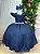 Vestido Infantil Azul Marinho Formatura Longo Dama de Honra Luxo Festas - Imagem 2