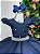Vestido Infantil Azul Marinho Formatura Longo Dama de Honra Luxo Festas - Imagem 5