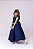 Vestido Infantil Azul Marinho Formatura Longo Dama de Honra Luxo Festas - Imagem 9