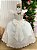 Vestido Infantil Off White Formatura Longo Dama de Honra Luxo Festas - Imagem 2