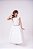 Vestido Infantil Off White Formatura Longo Dama de Honra Luxo Festas - Imagem 7