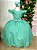 Vestido Infantil Verde Menta Formatura Longo Dama de Honra Luxo Festas - Imagem 1