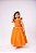 Vestido Infantil Terracota Formatura Longo Dama de Honra Luxo Festas - Imagem 4