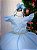 Vestido Infantil Azul Bebe Formatura Longo Dama de Honra Luxo Festas - Imagem 5