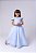 Vestido Infantil Azul Bebe Formatura Longo Dama de Honra Luxo Festas - Imagem 3