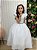 Vestido Infantil Branco Formatura Longo Dama de Honra Luxo Festas - Imagem 2