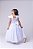 Vestido Infantil Branco Formatura Longo Dama de Honra Luxo Festas - Imagem 7