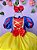 Vestido Infantil Princesa Branca de Neve Longo Com Capa - Imagem 4