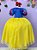 Vestido Infantil Princesa Branca de Neve Longo Com Capa - Imagem 3