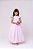 Vestido Infantil Rosa Bebe Formatura Longo Dama de Honra Luxo Festas - Imagem 7