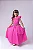Vestido Infantil Rosa Chiclete Formatura Longo Dama de Honra Luxo Festas - Imagem 1