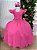 Vestido Infantil Rosa Chiclete Formatura Longo Dama de Honra Luxo Festas - Imagem 2