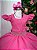 Vestido Infantil Rosa Chiclete Formatura Longo Dama de Honra Luxo Festas - Imagem 5