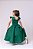 Vestido Infantil Verde Esmeralda Formatura Longo Dama de Honra Luxo Festas - Imagem 4