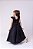 Vestido Infantil Preto Formatura Longo Dama de Honra Luxo Festas - Imagem 4