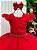 Vestido Infantil Vermelho Formatura Longo Dama de Honra Luxo Festas - Imagem 6