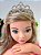 Coroa Princessa Strass Prata Luxo Festa Infantil Judi - Imagem 2