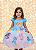 Vestido Infantil Azul Ursinhos Carinhosos Festas Aniversários - Imagem 1