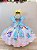 Vestido Infantil Azul Ursinhos Carinhosos Festas Aniversários - Imagem 4