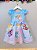 Vestido Infantil Azul Ursinhos Carinhosos Festas Aniversários - Imagem 5
