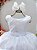 Vestido Infantil Longo Branco Daminhas Casamentos Luxo - Imagem 3