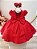 Vestido Infantil Vermelho Laise com Babados - Imagem 2