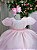 Vestido Infantil Rosa Bebe Batizado Lese Laise Festa Luxo - Imagem 6