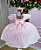 Vestido Infantil Rosa Bebe Batizado Lese Laise Festa Luxo - Imagem 7